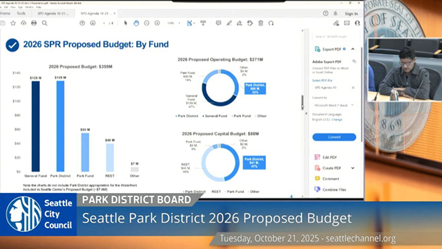 Seattle Park District Board Special meeting- 10-21-25