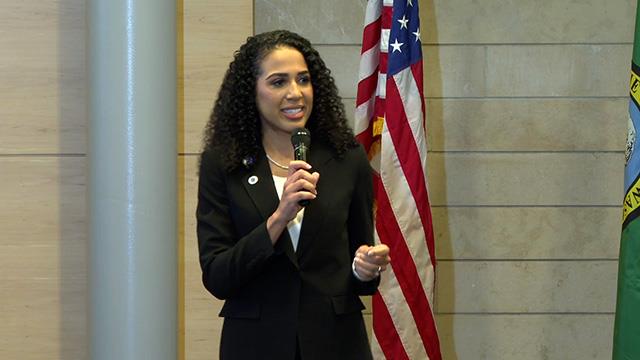 Erika J. Evans sworn in as Seattle City Attorney on Explore Videos Page Erika J. Evans sworn in as Seattle City Attorney